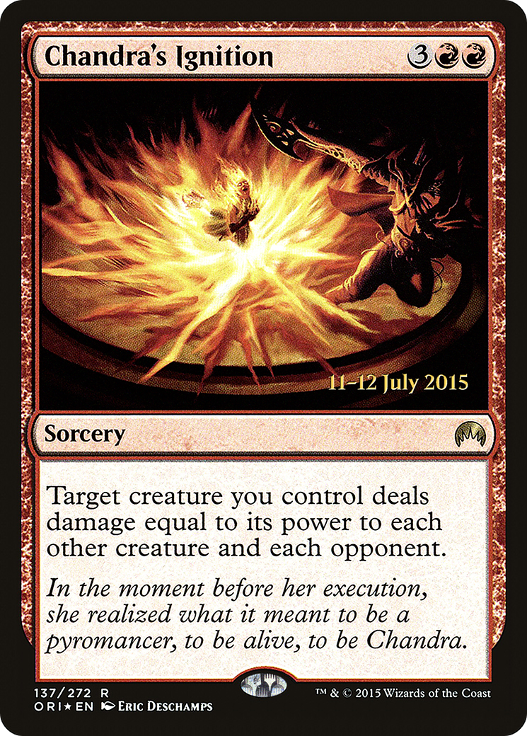 Chandra's Ignition (PRE-137S) - Magic Origins Promos (Prerelease) Foil