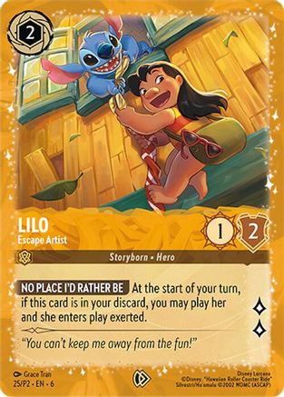 (025) Lilo - Escape Artist - Disney Lorcana Promo Cards Holofoil