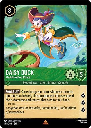 (108/204) Daisy Duck - Multitalented Pirate - Archazia's Island Cold Foil