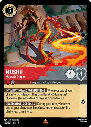 (137/204) Mushu - Majestic Dragon - Archazia's Island Cold Foil