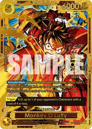 (OP07-109) Monkey.D.Luffy (Championship 2024 World Final 1st Place) - One Piece Promotion Cards Nonfoil