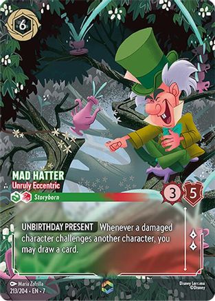 (213/204) Mad Hatter - Unruly Eccentric (Enchanted) - Archazia's Island Holofoil