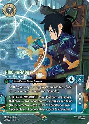 (214/204) Hiro Hamada - Armor Designer (Enchanted) - Archazia's Island Holofoil