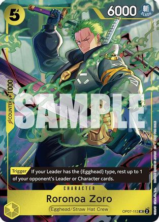 (OP07-113) Roronoa Zoro (One Piece Day Dallas 2025) - One Piece Promotion Cards Foil