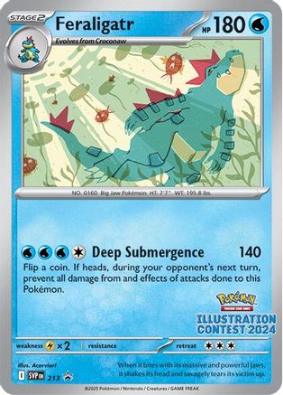 Feraligatr (Illustration Contest 2024) (213) - SV Scarlet & Violet Promo Cards - Promo