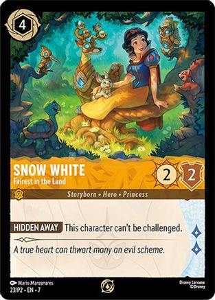 (023) Snow White - Fairest in the Land - Disney Lorcana Promo Cards Cold Foil