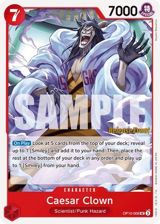 (OP10-006) Caesar Clown (006) - Royal Blood Release Event Cards Normal