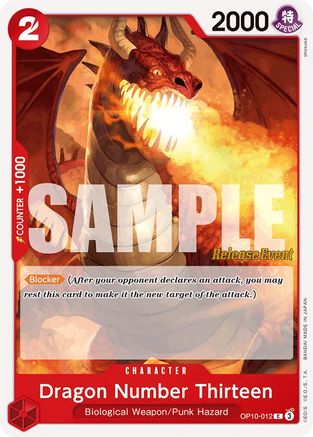 (OP10-012) Dragon Number Thirteen - Royal Blood Release Event Cards Normal