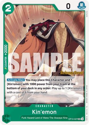 (OP10-027) Kin'emon (027) - Royal Blood Release Event Cards Normal