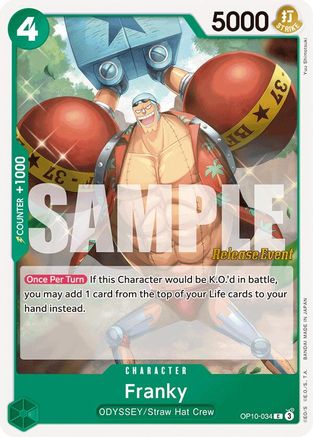 (OP10-034) Franky (034) - Royal Blood Release Event Cards Normal