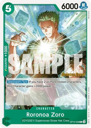 (OP10-038) Roronoa Zoro (038) - Royal Blood Release Event Cards Normal