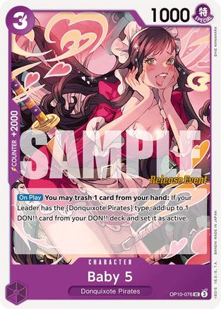 (OP10-076) Baby 5 - Royal Blood Release Event Cards Normal