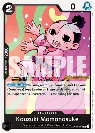 (OP10-083) Kouzuki Momonosuke (083) - Royal Blood Release Event Cards Normal