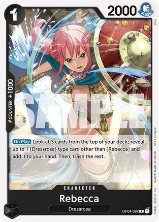 (OP04-092) Rebecca (Tournament Pack 2025 Vol. 2) - One Piece Promotion Cards Nonfoil
