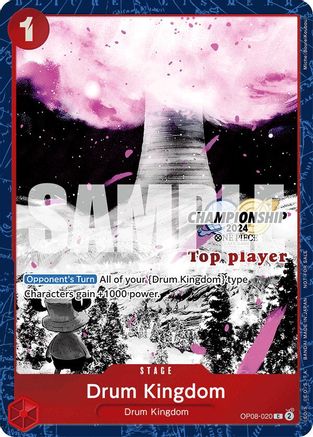 (OP08-020) Drum Kingdom (Championship 2024 Top Player Pack Vol. 2) - One Piece Promotion Cards Foil