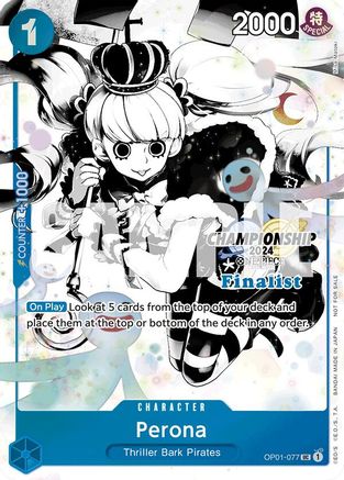(OP01-077) Perona (Championship 2024 Finalist Card Set Vol. 2) - One Piece Promotion Cards Foil