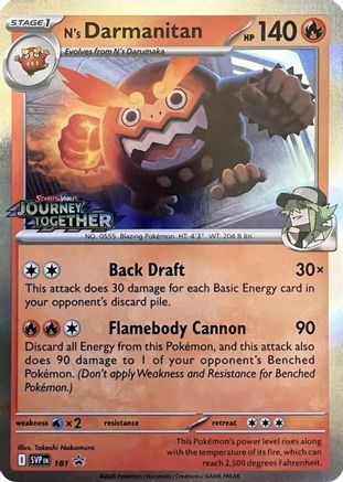 N's Darmanitan (Prerelease) (181) - SV Scarlet & Violet Promo Cards Holofoil - Promo
