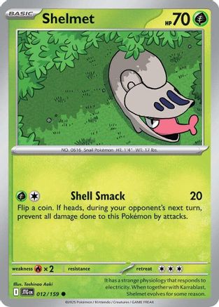 Shelmet (12/159) - SV09 Journey Together Reverse Holofoil - Common