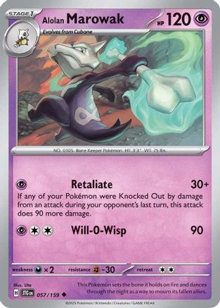 Alolan Marowak (57/159) - SV09 Journey Together - Uncommon