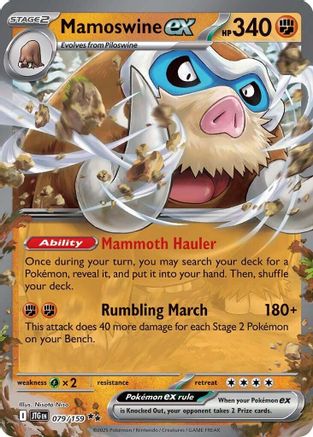 Mamoswine ex (79/159) - SV09 Journey Together Holofoil - Double Rare