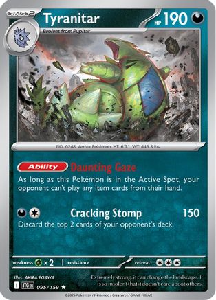 Tyranitar (95/159) - SV09 Journey Together Holofoil - Rare