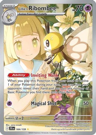 Lillie's Ribombee (164/159) - SV09 Journey Together Holofoil - Illustration Rare