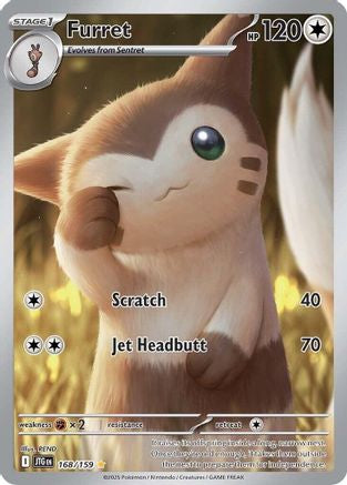 Furret - 168/159 - SV09 Journey Together Holofoil - Illustration Rare
