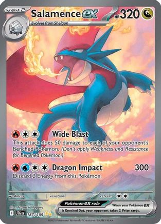 Salamence ex (187/159) - SV09 Journey Together Holofoil - Special Illustration Rare