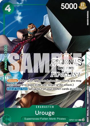 (OP07-021) Urouge (Offline Regional Finalist Card Set 2025 Vol.1) - One Piece Promotion Cards Foil