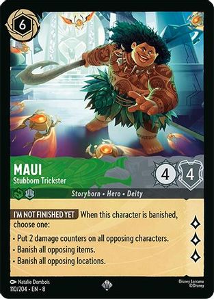 (110/204) Maui - Stubborn Trickster - Reign of Jafar Cold Foil