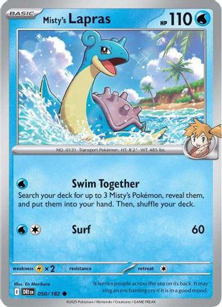 Misty's Lapras (50/182) - SV10 Destined Rivals Reverse Holofoil - Common