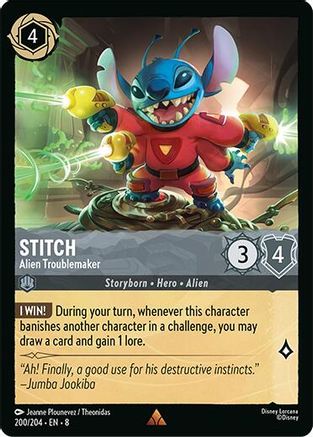 (200/204) Stitch - Alien Troublemaker - Reign of Jafar Cold Foil