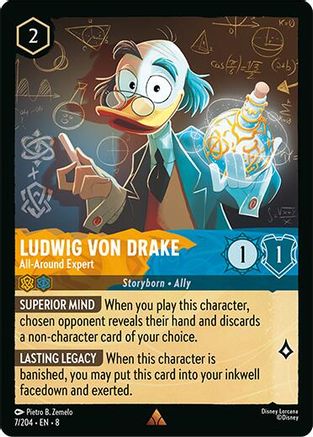 (007/204) Ludwig Von Drake - All-Around Expert - Reign of Jafar Normal