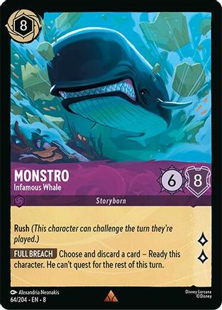 (064/204) Monstro - Infamous Whale - Reign of Jafar Cold Foil