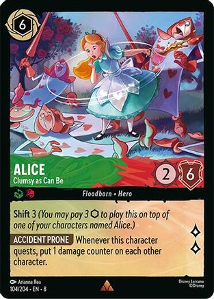 (104/204) Alice - Clumsy as Can Be - Reign of Jafar Cold Foil