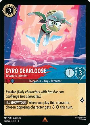 (123/204) Gyro Gearloose - Eccentric Inventor - Reign of Jafar Cold Foil