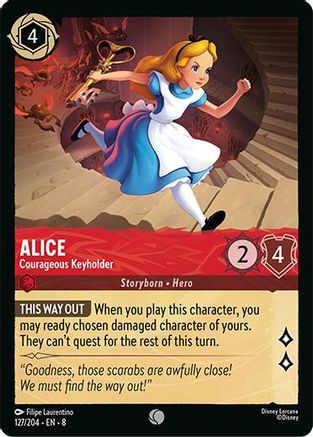 (127/204) Alice - Courageous Keyholder - Reign of Jafar Cold Foil
