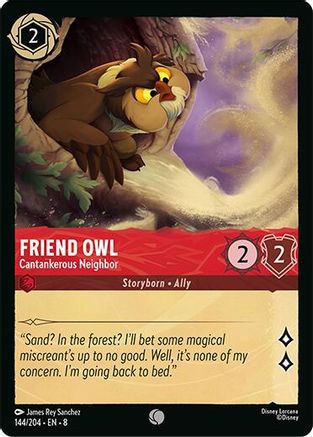(144/204) Friend Owl - Cantankerous Neighbor - Reign of Jafar Cold Foil