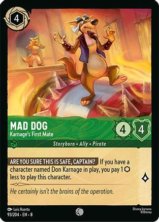 (093/204) Mad Dog - Karnage's First Mate - Reign of Jafar Normal