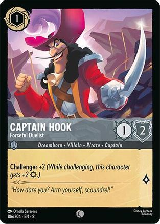 (186/204) Captain Hook - Forceful Duelist - Reign of Jafar Normal