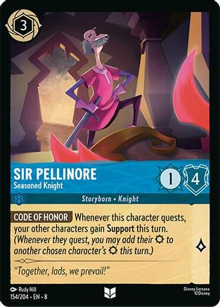 (154/204) Sir Pellinore - Seasoned Knight - Reign of Jafar Cold Foil