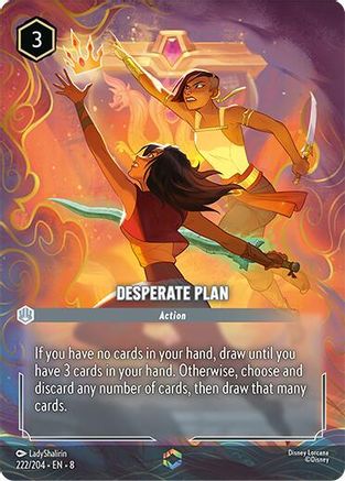 (222/204) Desperate Plan (Enchanted) - Reign of Jafar Holofoil