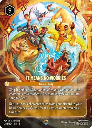 (208/204) It Means No Worries (Enchanted) - Reign of Jafar Holofoil