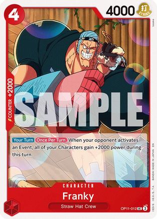 (OP11-012) Franky - A Fist of Divine Speed Normal