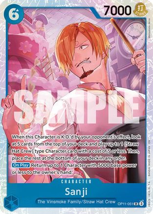 (OP11-051) Sanji - A Fist of Divine Speed Foil