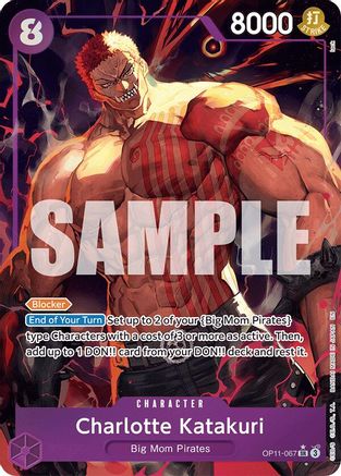 (OP11-067) Charlotte Katakuri (067) (Alternate Art) - A Fist of Divine Speed Foil