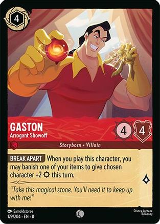 (129/204) Gaston - Arrogant Showoff - Reign of Jafar Cold Foil