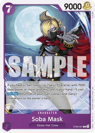 (ST26-001) Soba Mask - Starter Deck 26: PURPLE/BLACK Monkey.D.Luffy Normal