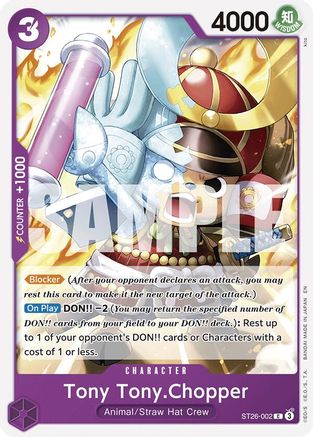 (ST26-002) Tony Tony.Chopper - Starter Deck 26: PURPLE/BLACK Monkey.D.Luffy Normal