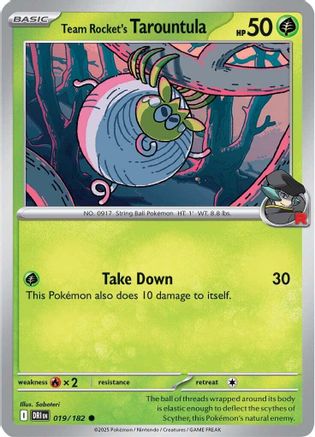 Team Rocket's Tarountula (19/182) - SV10 Destined Rivals - Common